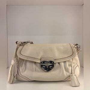 Pre Owned Prada Vitello Daino Pushlock Designer Bag